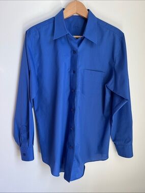Foxcroft | Women’s Royal Blue Button-Down Shirt Size 12